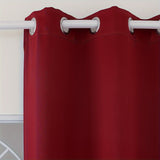 2pcs Thermal Insulated Blackout Curtains - Noise Reducing and Light Blocking Grommet Top for Bedroom and Living Room