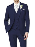 3-Piece Formal Suit Set - Classic One-Button Jacket, Single-Breasted Vest, and Fitted Pants for Business Dinners, Weddings, and Parties - High-Quality Fabric, Comfortable Fit, and Versatile Style