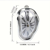 Silent Minimalist Roman Numeral Clock - Vintage Creative Twist Wall Clock for Home Bedroom Living Room