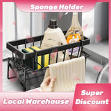 Easy-Install Space-Saving Sink Organizer - Durable Metal Drain Rack for Kitchen & Bathroom Storage, No-Drill Design, Drying Racks