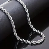 1pc Twisted Titanium Steel Necklace Personality Trend Necklace Fashion Jewelry Accessories For Men And Women
