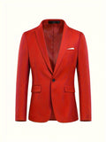 Men's Semi-formal Blazer, Two Button Flap Pocket Suit Jacket