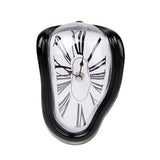 [Retro Melting Clock Creative Decoration] Twisted Clock Dali Melting Clock Retro Creative Countertop Pendant Study Mute Electronic Decoration Industrial Style