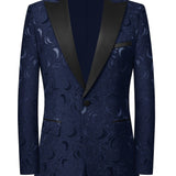 All-Season Men's Blazer – Versatile & Stylish Lapel Casual Party Jacket with Elegant Color Block Design