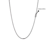 Twist Chain Necklace Size 16 In, 18 In, 20 In, 22 In, 24 In, 26 In, 28 In, 30 In, father's day gift