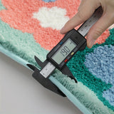 Soft Absorbent Polyester Floral Bathroom Rug Mat - Non-Slip Comfortable Bath Mat for Floor, Sink, Bathtub, Shower - Ideal for Spring Decor and Christmas Gift, Christmas Decor
