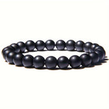 1pc Obsidian Bracelet Men And Women Couple Students Hand Jewelry Beads Tiger Eye Volcano Bracelet