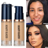 6ml Matte Liquid Foundation Cream Smooth Long Wear Oil-Control Face Foundation Full Coverage Concealer Waterproof Contour Makeup