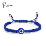 6Pcs/Set Handmade Turkish Lucky Evil Eye Bracelets For Women Men Blue Eyes Braided Red Rope