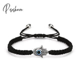 6Pcs/Set Handmade Turkish Lucky Evil Eye Bracelets For Women Men Blue Eyes Braided Red Rope