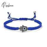 6Pcs/Set Handmade Turkish Lucky Evil Eye Bracelets For Women Men Blue Eyes Braided Red Rope