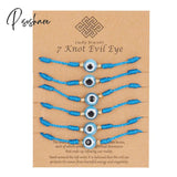 6Pcs/Set Handmade Turkish Lucky Evil Eye Bracelets For Women Men Blue Eyes Braided Red Rope