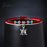 6Pcs/Set Handmade Turkish Lucky Evil Eye Bracelets For Women Men Blue Eyes Braided Red Rope