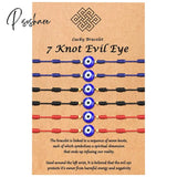 6Pcs/Set Handmade Turkish Lucky Evil Eye Bracelets For Women Men Blue Eyes Braided Red Rope