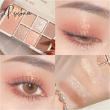 7 Colors Glitter Eyeshadow Palette Matte Shimmer Waterproof Eye Shadow Long Lasting Pigment Eyes