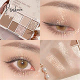 7 Colors Glitter Eyeshadow Palette Matte Shimmer Waterproof Eye Shadow Long Lasting Pigment Eyes