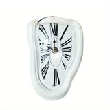 Silent Minimalist Roman Numeral Clock - Vintage Creative Twist Wall Clock for Home Bedroom Living Room