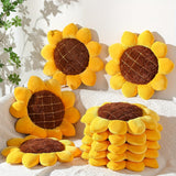 [Cozy Polyester] Sunflower Plush Pillow - Cozy Polyester Cover - Home Decor Accents
