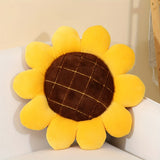 [Cozy Polyester] Sunflower Plush Pillow - Cozy Polyester Cover - Home Decor Accents