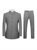 2-Piece Men's Pinstripe Suit - Classic Double-Breasted Blazer and Trousers Combo - Elegance for Business Meetings and Formal Weddings - Durable Craftsmanship