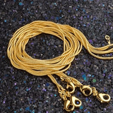 5 Pcs/1 Pcs Men Women Snake Chain Necklace Fashion Wedding Party Exquisite Jewelry (16/18/20/22/24/26/28/30inch)