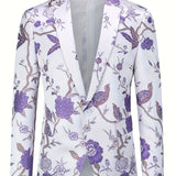 Classic Mens Hand-Embroidered Blazer - Chic & Retro Style - Perfect for Banquets, Parties, & Weddings - A Timeless, Stylish Suit Jacket for Special Occasions