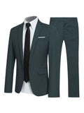 Impeccable Mens 2-Piece Suit Set - One-Button Jacket & Dress Pants - Perfect for Wedding, Business Dinner & Party - Stylish, Tailored Fit - Premium Quality - Groom, Groomsmen, Professional Choice