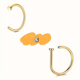 1pc/2pcs Fashion Stainless Steel Nose Ring Lip Ring Without Perforating, Lip Nose Clip