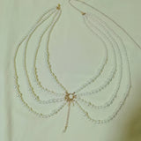 Multi-Strand Faux Pearl Waist Chain Belt for Women - Elegant, Adjustable, Plus Size, Ideal for Wedding Dresses & Evening Gowns