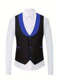 Elegant All-Season Men's Tuxedo - 3-Piece Suit with Peak Lapels, Machine-Washable, Perfect for Weddings & Business Events