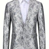 Men's Stylish Corduroy Blazer with Distinctive Pattern - Elegant Lapel Design for Formal Occasions & Casual Charm