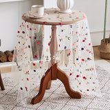 1pc French Style Lace Tablecloth - Exquisite Embroidered Floral Polyester, Heat-Resistant, Machine Made for Dining, Kitchen, Living Room, and Outdoor Picnic (100% Polyester)