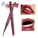 8 Color Matte Lipstick Lip Liner 2 In 1 Brand Makeup Durable Waterproof Nude Red Lips Make Up 01