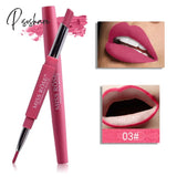 8 Color Matte Lipstick Lip Liner 2 In 1 Brand Makeup Durable Waterproof Nude Red Lips Make Up 03