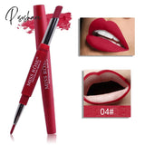 8 Color Matte Lipstick Lip Liner 2 In 1 Brand Makeup Durable Waterproof Nude Red Lips Make Up 04