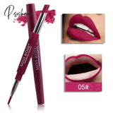 8 Color Matte Lipstick Lip Liner 2 In 1 Brand Makeup Durable Waterproof Nude Red Lips Make Up 05