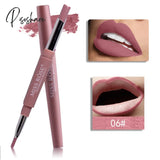 8 Color Matte Lipstick Lip Liner 2 In 1 Brand Makeup Durable Waterproof Nude Red Lips Make Up 06