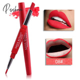 8 Color Matte Lipstick Lip Liner 2 In 1 Brand Makeup Durable Waterproof Nude Red Lips Make Up 08