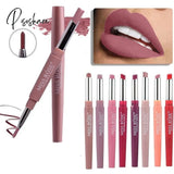 8 Color Matte Lipstick Lip Liner 2 In 1 Brand Makeup Durable Waterproof Nude Red Lips Make Up