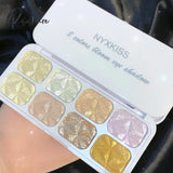 8 Colors Glitter Highlighter Face Contour Blush Palette Makeup Body Shimmer Powder Illuminator