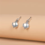 Vintage Moonstone Long Drop Dangle Earrings Wedding Party Jewelry Gift