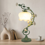 Rose Desk Lamp - Flower Table Light Bedside Reading Lamp for Bedroom Art Decoration