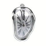 [Retro Melting Clock Creative Decoration] Twisted Clock Dali Melting Clock Retro Creative Countertop Pendant Study Mute Electronic Decoration Industrial Style