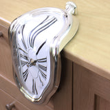 [Retro Melting Clock Creative Decoration] Twisted Clock Dali Melting Clock Retro Creative Countertop Pendant Study Mute Electronic Decoration Industrial Style
