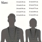 1pc Twisted Titanium Steel Necklace Personality Trend Necklace Fashion Jewelry Accessories For Men And Women