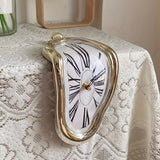 Silent Minimalist Roman Numeral Clock - Vintage Creative Twist Wall Clock for Home Bedroom Living Room