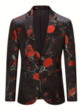 Classic Mens Hand-Embroidered Blazer - Chic & Retro Style - Perfect for Banquets, Parties, & Weddings - A Timeless, Stylish Suit Jacket for Special Occasions