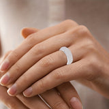 1pc Titanium Steel Ring For Man And Women, For Couple