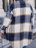 Plaid Long Sleeve Shirt - Flattering Mid-Length Design with Relaxed Fit, Classic Button-Front Closure, and Cozy Long Sleeves for Added Warmth - Designed Specifically for Womens Everyday Wear