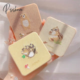 9 Colors Animal Embroidery Eyeshadow Palette Matte Glitter Cute Eyeshadow Makeup Palette Long-Lasting Nude Eye Pigments